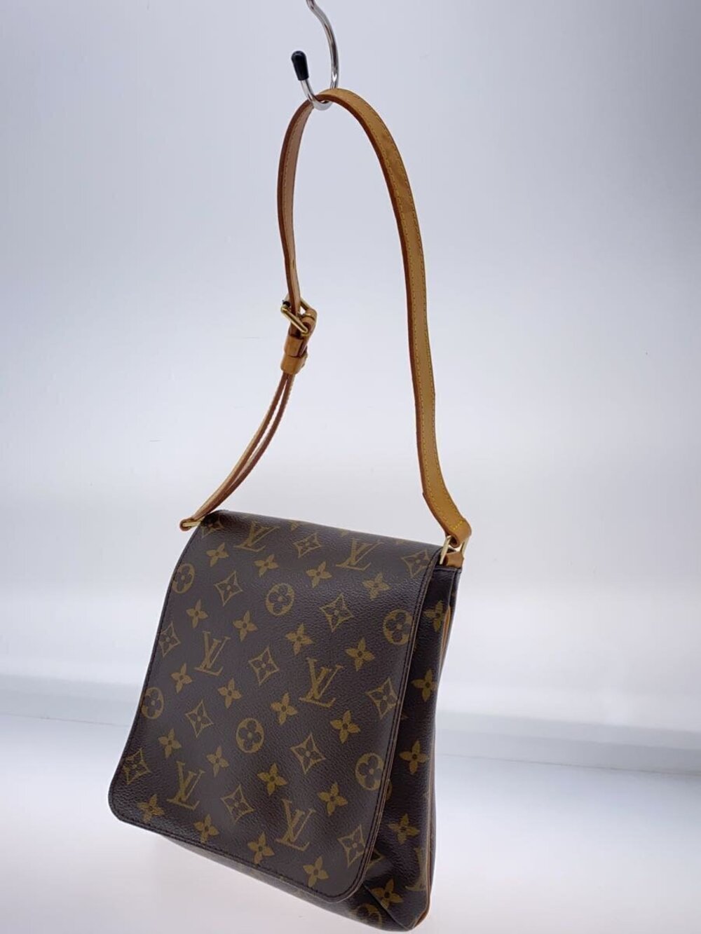 Louis Vuitton Long Salsa Musette Shoulder Monogram Canvas Bag Brown